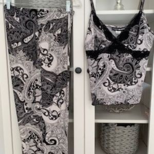 Studio Donatella Black & White Pajama Set sz M